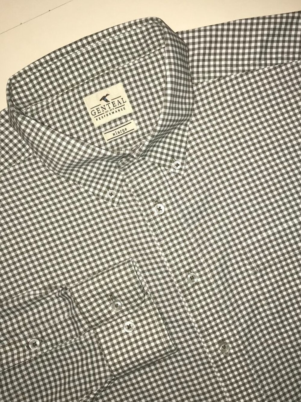 Men's Genteal Long Sleeve Button Front Shirt-Size XL